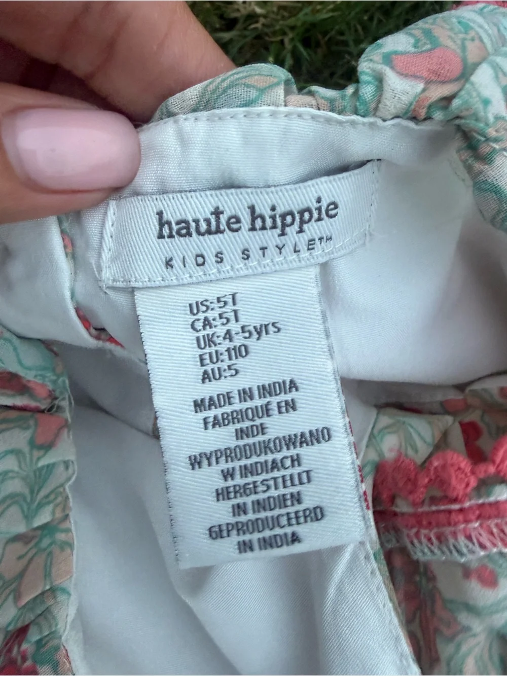 Haute Hippie Kids Girls Floral Ruffle Dress Size 5T